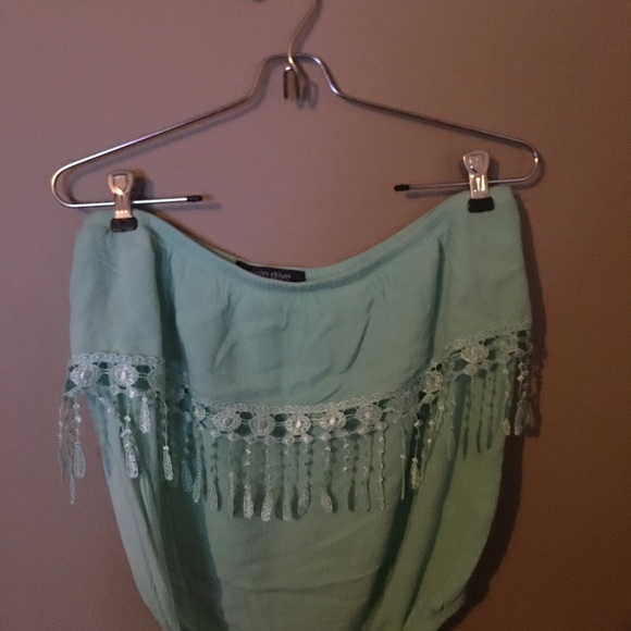 Ocean Drive mint green strapless top - Picture 7 of 11